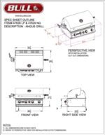Bull Outdoor Products BBQ 47628 Angus 75,000 BTU Grill Head, LP, 304 Stainless Steel, 4 Burners, 810 sq. Inches, Twin Lights, Rotisserie Kit - Image 6