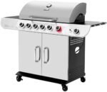Char-Broil® Performance Series™ TRU-Infrared Cooking Technology 3-Burner with Side Burner Cart Propane Gas Stainless Steel Grill