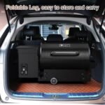 KingChii Portable Electric Wood Pellet Grill & Smoker with Foldable Legs, 456 SQ.IN Grill Capacity, with PID Temperature Control (180-425°F) for Backyard Camping Bake and Roast, Black  Patio, Lawn & Garden - Image 2