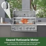 4 Pcs Stainless Steel BBQ Island Outdoor Kitchen Packages, 5-Burner 58000 BTU Built-in Grill with Infrared Rear Burner + Grill Cabinet + Sink Cabinet + Appliance Cabinet + Rotisserie Kit  Patio, Lawn & Garden - Image 3