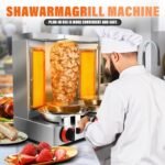 Li Zhen Shawarma Machine Vertical Rotisserie Gyro Machine Commercial Turkish Kebab and Grilled Chicken Machine with 3 Burner,Silver  Industrial & Scientific - Image 3