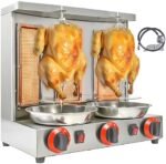 Li Zhen Shawarma Machine Vertical Rotisserie Gyro Machine Commercial Turkish Kebab and Grilled Chicken Machine with 3 Burner,Silver  Industrial & Scientific - Image 9