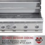 Bull Outdoor Products BBQ 47628 Angus 75,000 BTU Grill Head, LP, 304 Stainless Steel, 4 Burners, 810 sq. Inches, Twin Lights, Rotisserie Kit - Image 8