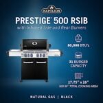 Napoleon P500RSIBNK-3 Prestige RSIB Natural Gas Grill, 500 sq. in + Infrared Side and Rear Burner, Black  Home & Kitchen - Image 4