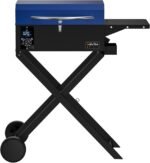 Onlyfire BBQ Wood Pellet Grill Smoker with Foldable Cart, Meat Probe, 2 Tiers Cooking Area, Portable Tabletop Grilling Stove for Outdoor Kitchen Cooking Smoke and Roast, RV Camping, Blue GS342  Patio, Lawn & Garden - Image 11