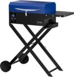 Onlyfire BBQ Wood Pellet Grill Smoker with Foldable Cart, Meat Probe, 2 Tiers Cooking Area, Portable Tabletop Grilling Stove for Outdoor Kitchen Cooking Smoke and Roast, RV Camping, Blue GS342  Patio, Lawn & Garden - Image 10