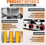 Li Zhen Shawarma Machine Vertical Rotisserie Gyro Machine Commercial Turkish Kebab and Grilled Chicken Machine with 3 Burner,Silver  Industrial & Scientific - Image 13