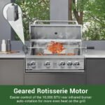 4 Pcs Stainless Steel BBQ Island Outdoor Kitchen Packages, 5-Burner 58000 BTU Built-in Grill with Infrared Rear Burner + Grill Cabinet + Sink Cabinet + Appliance Cabinet + Rotisserie Kit  Patio, Lawn & Garden - Image 12