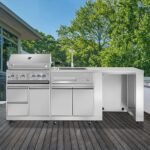 4 Pcs Stainless Steel BBQ Island Outdoor Kitchen Packages, 5-Burner 58000 BTU Built-in Grill with Infrared Rear Burner + Grill Cabinet + Sink Cabinet + Appliance Cabinet + Rotisserie Kit  Patio, Lawn & Garden - Image 17