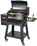 VEVOR Smoker Grill, Portable Wood Pellet Grill with Cart, 8 IN 1 BBQ Grill with PID Temperature Control for Outdoor Cooking, Barbecue Camping, Picnic, 730 sq, Patio and Backyard, Black  Patio, Lawn & Garden - Image 12