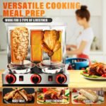 Li Zhen Shawarma Machine Vertical Rotisserie Gyro Machine Commercial Turkish Kebab and Grilled Chicken Machine with 3 Burner,Silver  Industrial & Scientific - Image 14