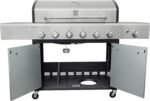 Kenmore 6-Burner Propane Gas BBQ Grill with Side Burner, 73,000 BTUs, Stainless Steel Cabinet Grill with Cast Iron Grates for Outdoor Cooking, Backyard BBQ, Patio, Large Parties  Patio, Lawn & Garden - Image 19