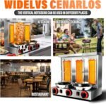 Li Zhen Shawarma Machine Vertical Rotisserie Gyro Machine Commercial Turkish Kebab and Grilled Chicken Machine with 3 Burner,Silver  Industrial & Scientific - Image 15